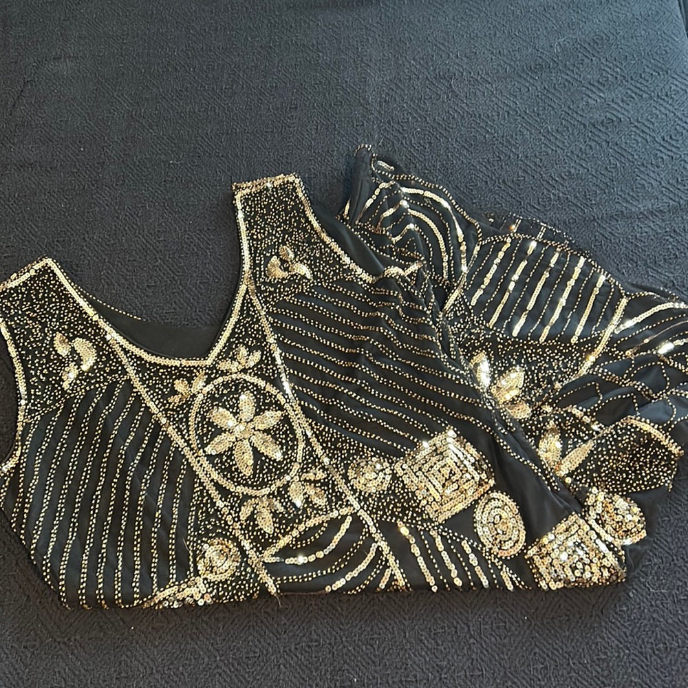 20s Style scallop, bottom sequins dress